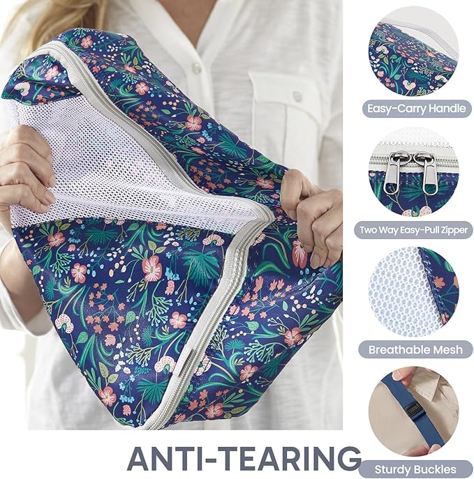 10 Set Packing Cubes for Travel, Gifts for Women Mom,Anti-Tearing Suitcase Organizer for Luggage with Shoe & Hanging Toiletry Bag,OlarHike Vacation Essentials & Accessories for Cruise Ship