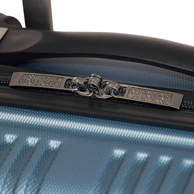 Kenneth Cole REACTION Out of Bounds Lightweight Hardshell 4-Wheel Spinner Luggage, Granite Blue, 28-Inch Checked