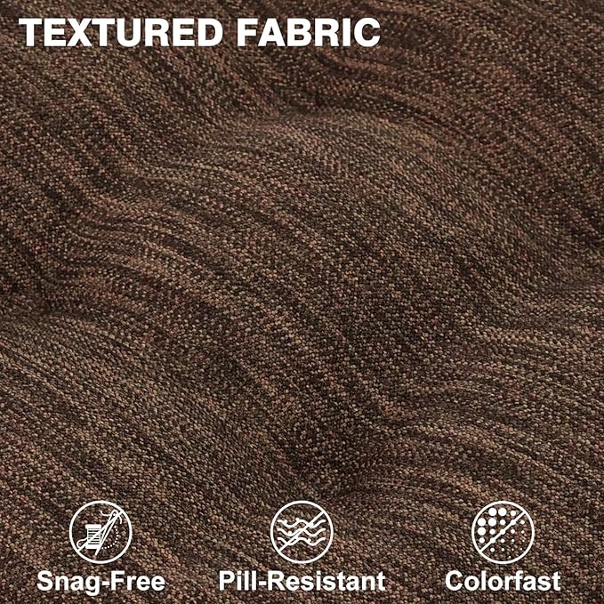 Shinnwa Dining Chair Cushions Set of 2, Dual-Layer Memory Foam Kitchen Chair Cushions, Patented Design Seat Pads with Ties, 16.5 x 16.5 x 3.5in, 4 Pack, Dark Brown