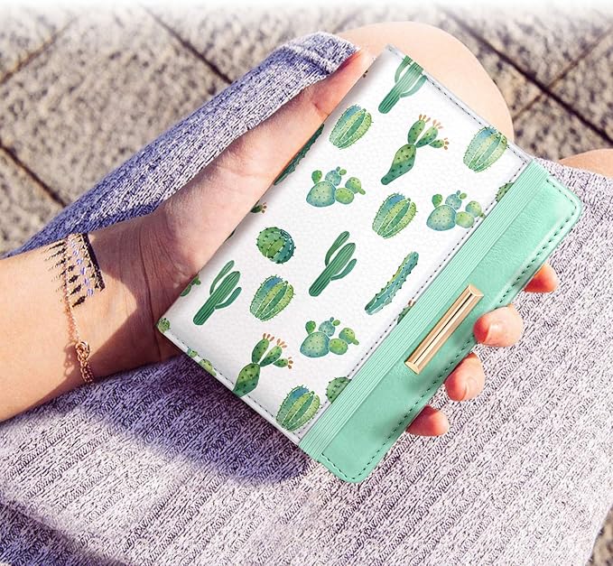Passport Holder Cover,Traveling Passport Case Cute Passport Wallet for Women,Cactus