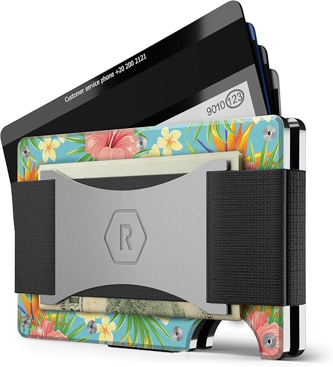 Ridge Wallet for Men - Slim Minimalist Compact Wallet and Card Holder, RFID Protected Front Pocket Wallets for Men with Integrated Cash Strap