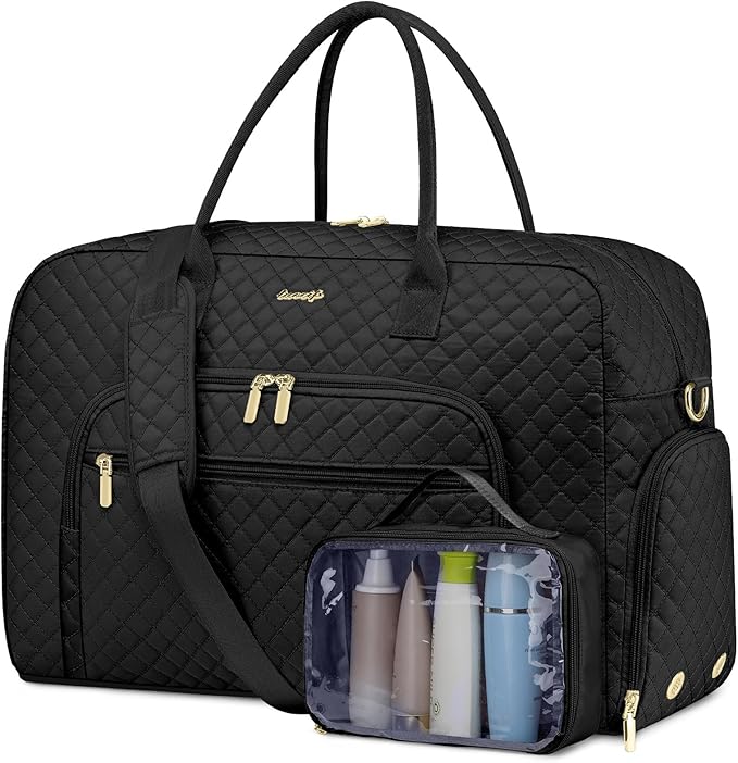 Travel Duffle Weekender Bags for Women - Weekend Bag Women with Shoe Compartment Carry On Overnight Bag with Toiletry Bag Duffel Bags Wet Pocket for Gym Hospital Bags for Labor and Delivery