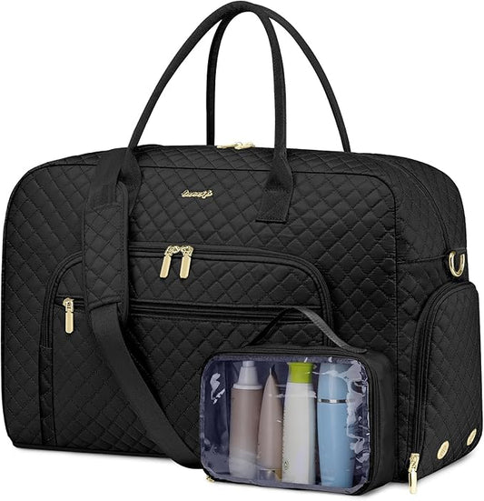 Travel Duffle Weekender Bags for Women - Weekend Bag Women with Shoe Compartment Carry On Overnight Bag with Toiletry Bag Duffel Bags Wet Pocket for Gym Hospital Bags for Labor and Delivery