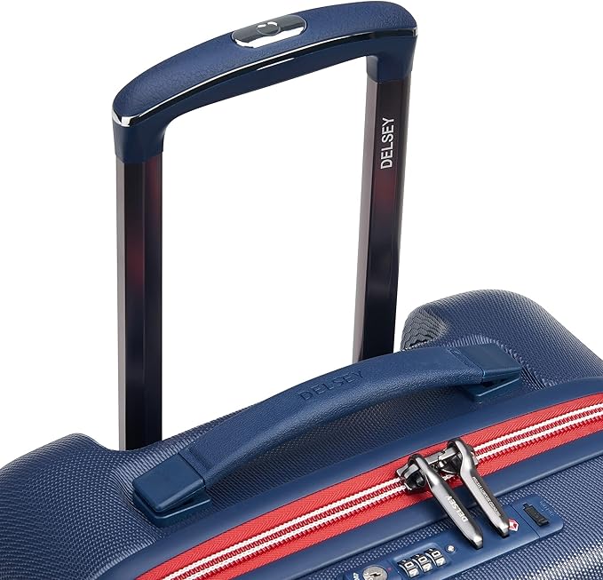 DELSEY PARIS Chatelet Air 2.0 Hardside Luggage with Spinner Wheels, Navy, Carry on Plus 20 Inch