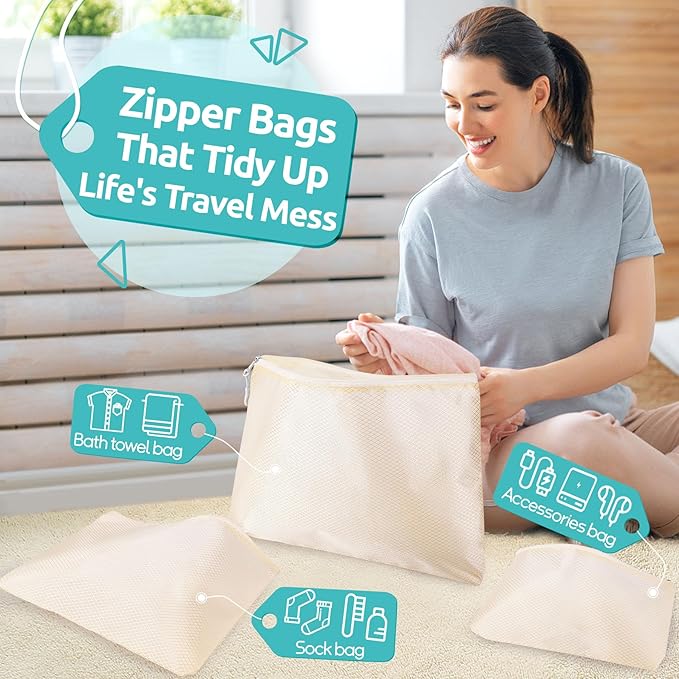 ALL INCLUDED - 12 Set Packing Cubes for Suitcases Carry On, Travel Essentials/Accessories Luggage Organizer Bags Set, Includes Cubes, Shoes Bag, Matte Cosmetic Bag, Zipper Bags