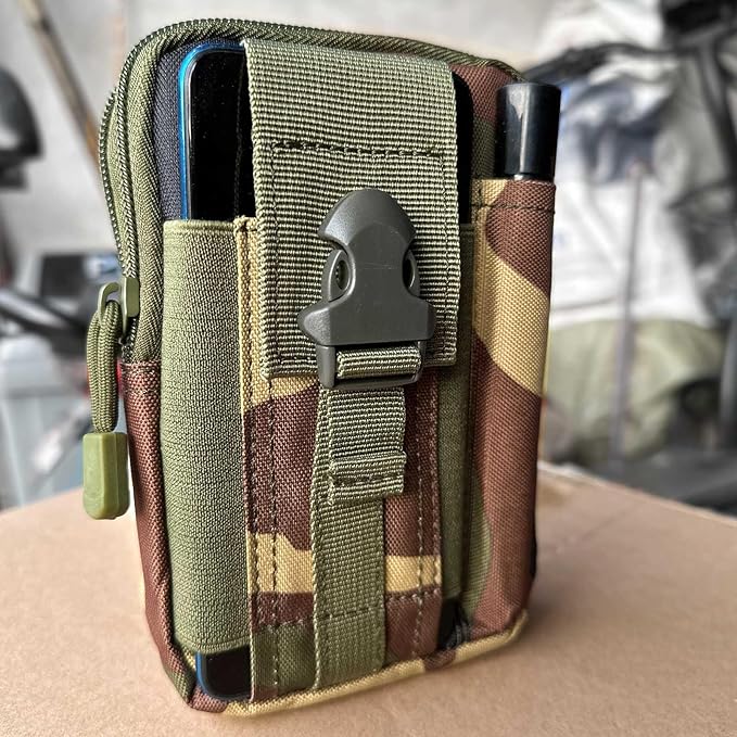 Tactical Molle Pouch, Universal EDC Waist Bag Belt Pouches, Outdoor Belt Bags Gear Tool Gadget Pocket with Cell Phone Holster
