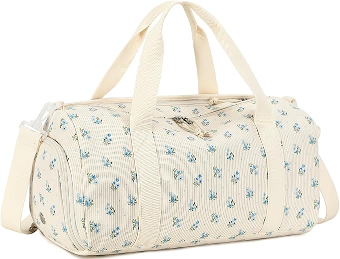 BTOOP Duffle Bag for Gym Sports Women Girls Workout Travel Bag Weekender with Shoe Compartment and Wet Pocket