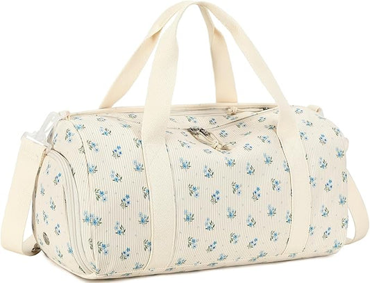 BTOOP Duffle Bag for Gym Sports Women Girls Workout Travel Bag Weekender with Shoe Compartment and Wet Pocket