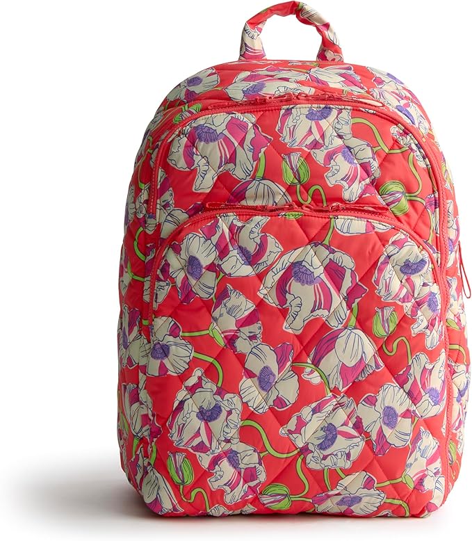 Vera Bradley Women's Featherweight Westover Hybrid Backpack, Swirling Poppies, One Size