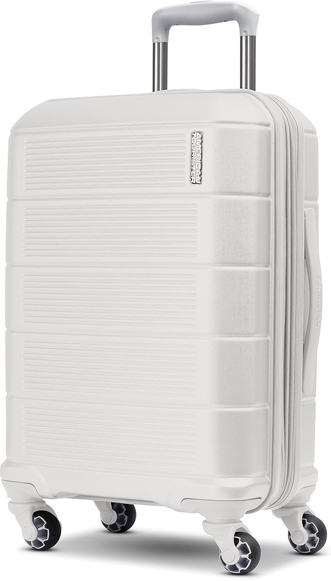 American Tourister Stratum 2.0 Expandable Hardside Luggage with Spinner Wheels, Carry-On, White