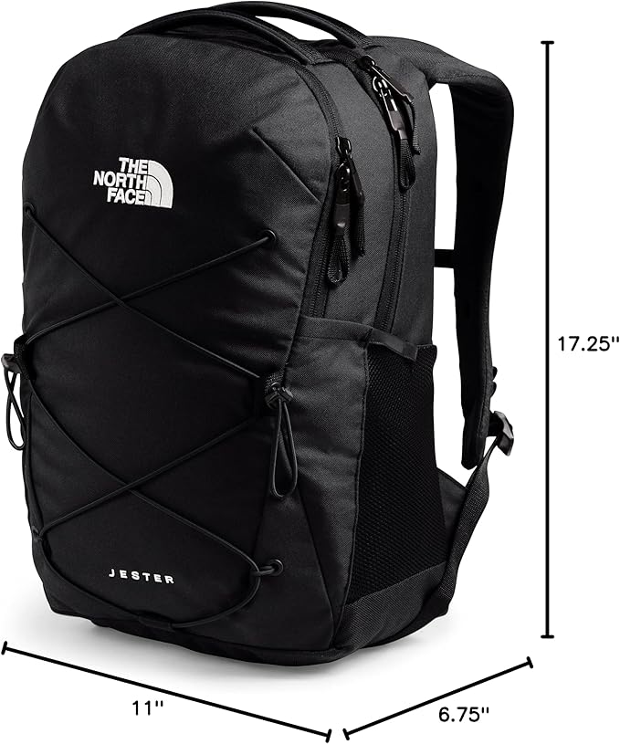 The North Face Women's Jester Everyday Laptop Backpack - Commuter Travel Bag, Laptop Sleeve, Water-Repellent, TNF Black-NPF, One Size