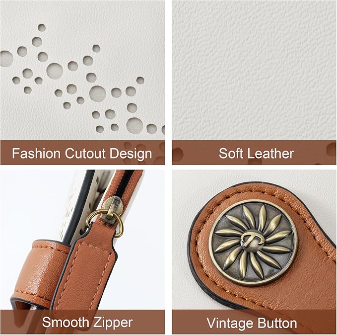 Tipmile Small Wallet for Women Bifold RFID Blocking Card Holder Leather Wallets with Zipper Coin Pocket
