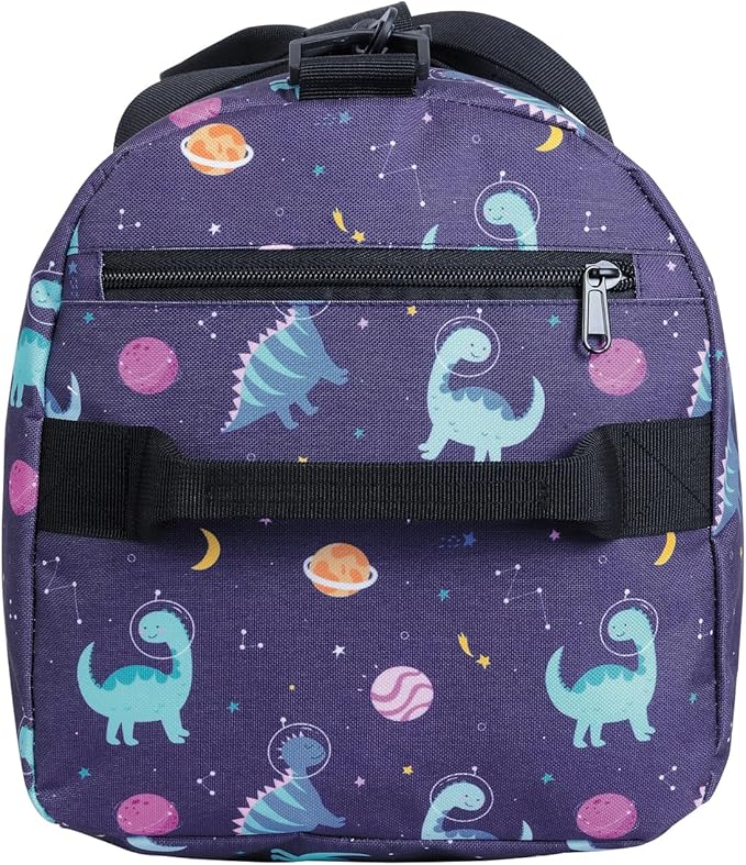 Kids Duffle Bag Overnight Bags for Boys and Girls Weekender Sleepover Carry-On Tote for Traveling Gym Sport Dance (Dinosaur Navy)