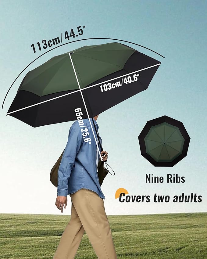 Travel Compact Umbrella Windproof - Portable Automatic for Rain, Folding Umbrella for Men and Women, Portable 210T Fabric
