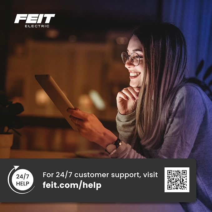 Feit Electric 25in Selectable White Ceiling Light, 2500 Lumens, 5 Color Temperatures (2700K-6500K), Dimmable, 36W Flush Mount, Perfect for Office, Kitchen, and Living Spaces, FM25LP6WYBK