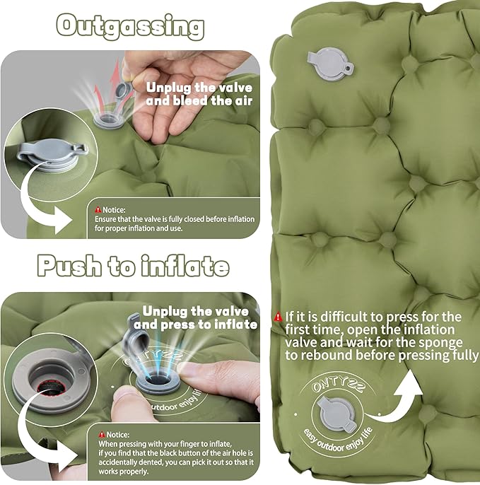 ONTYZZ Inflatable Seat Cushion Lightweight Airplane Seat Cushion Stadium Seat Travel Cushion for Climbing Hiking Office Airplane
