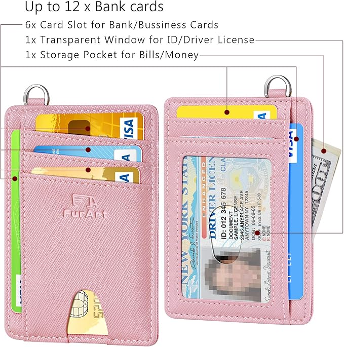 FurArt Slim Minimalist Wallet, Front Pocket Wallets, RFID Blocking, Credit Card Holder for Men
