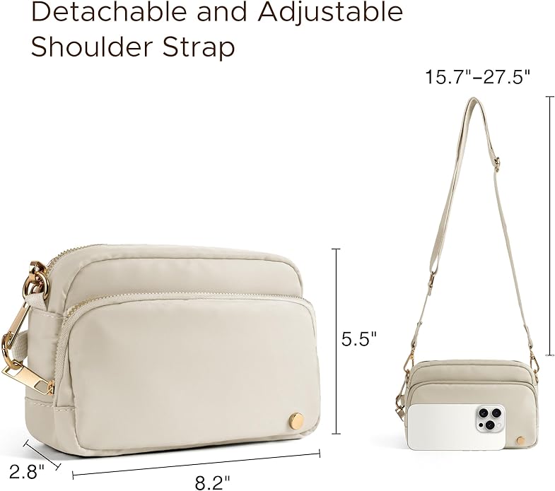 Joryin Anti Theft Crossbody Bag for Women, Slash-resistant RFID Blocking Travel Purses, Small Shoulder Bag Handbag, Nylon