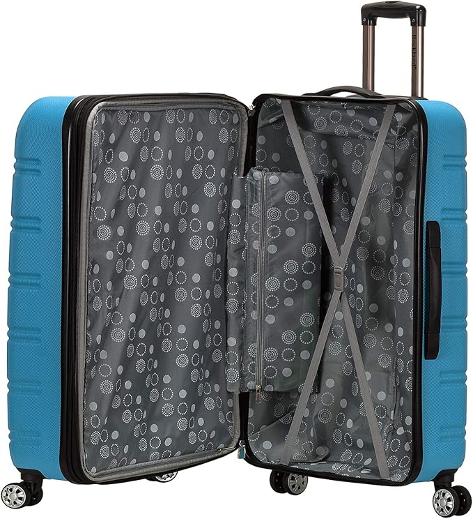 Rockland Melbourne Hardside Expandable Spinner Wheel Luggage, Turquoise, 3-Piece Set (20/24/28)