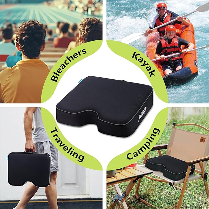 Stadium Seats for Bleachers with Integral Cutting Memory Foam, Stadium Seat Cushion Waterproof Extra Thick Bleacher Cushion, Portable Stadium Cushions for Indoor Outdoor Events