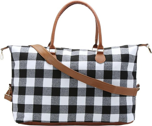 Weekender Bag Duffle Bag For Women Large Travel Tote Bag Overnight Weekend Bags With Shoulder Strap Cow Leopard Atzec…