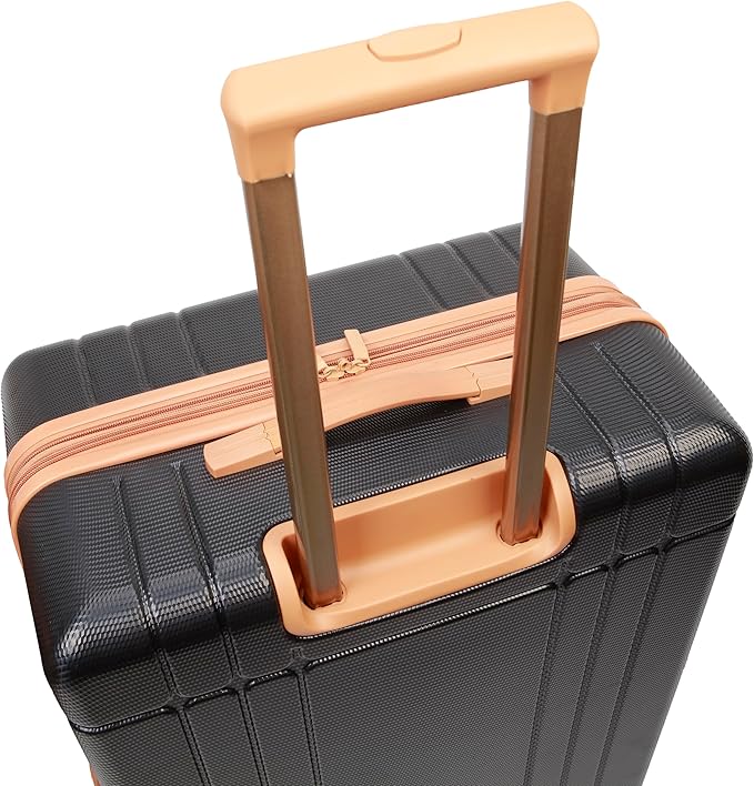 Dockers Hooper Hardside Expandable 8-Wheel Spinner Travel Checked Luggage, 28-Inch, Black