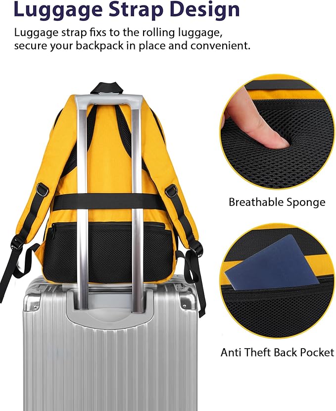 MATEIN 18.4 Inch TSA Approved Backpack, Extra Large 50 L Outdoor Carryon Backpack with Seperated Laptop Compartment, Work Travel Daypack with Front Pocket, Creative Gifts for Men Women
