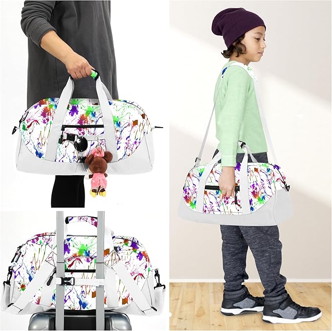 Stumdo Kids Overnighter Duffel Bags for kids, Carry-On Size & Ideal for School Practice or Overnight Travel Weekender Tote for Travel Gym Sport bag for Boys & Girls (11chong)