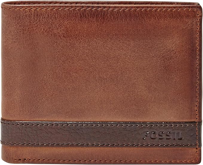 Fossil Men's Everett Leather Bifold with Flip ID Wallet