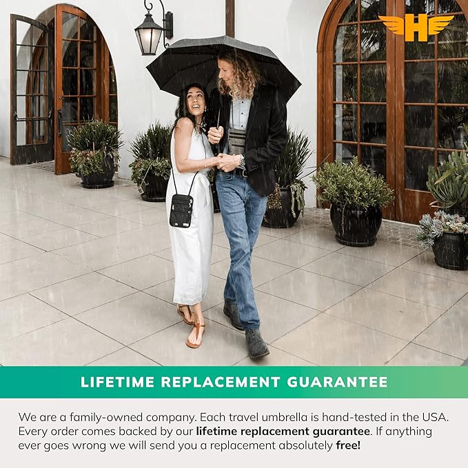 HERO Travel Umbrella - Compact Umbrellas for Rain, Windproof Auto Open Close, Large Coverage Portable Umbrella for Purse and Backpack