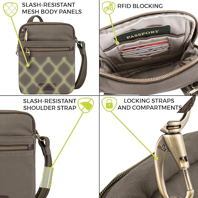 Travelon Anti-theft Courier Small N/S Slim