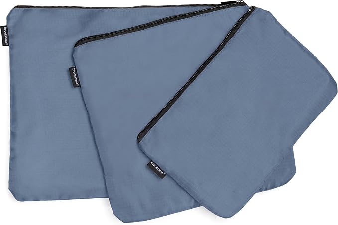 Brookstone Packing Cubes - 6 Piece Compression Packing Cubes for Travel Essentials - Luggage Sets Cube Storage Organizer Bags, Size One Size, Denim Blue