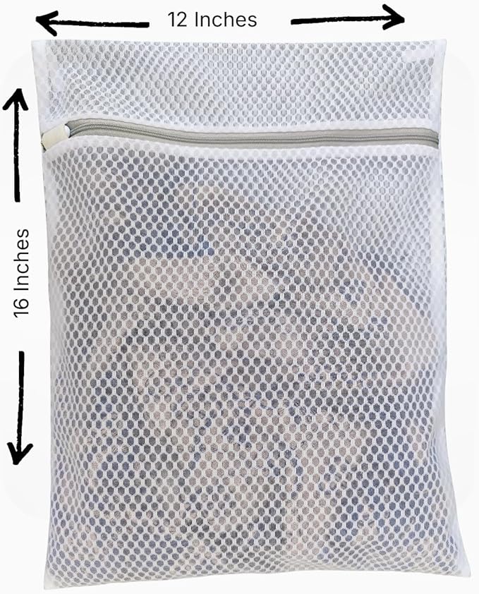 Mesh Laundry Bags for Delicates – 3 Pack (12”×16”) with Color-Coded Zippers, Protects Clothes from Damage, Breathable Honeycomb Mesh, Washer & Dryer Safe bags - Ideal for Bras, Lingerie & Socks