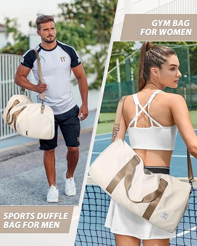 Gym Bag Womens,Travel Duffel Carry on Bag Sport Tote Bag Weekend Overnight Bag