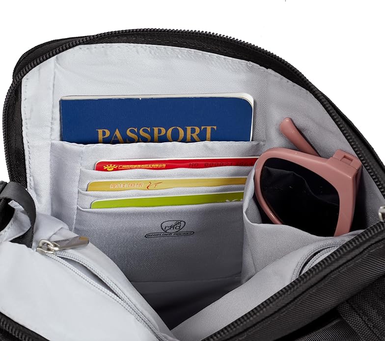 Travelon Anti-theft Classic Slim Double Zip Crossbody