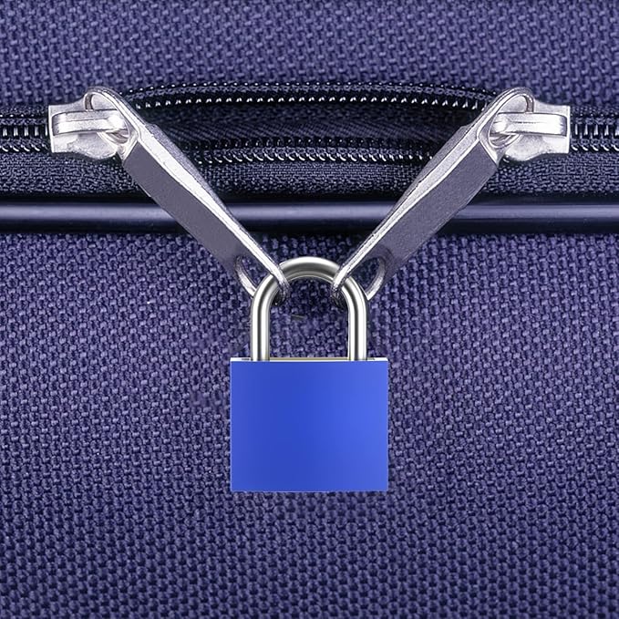 5 Pcs Suitcase Locks with Keys, Small Padlock with Key, Luggage Padlocks, Mini Keyed Padlock for Travel Bags, School Gym Locker, Toolbox - 23mm (Colorful)