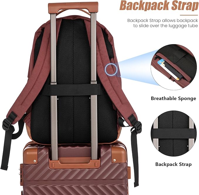 Carry On Luggage 22x14x9 Airline Approved, Hardside 20 Inch Carry on Suitcases with Wheels, Hard Shell ABS Lightweight Carry on Luggage Set, Travel Suitcase Set with TSA Lock, Burgundy