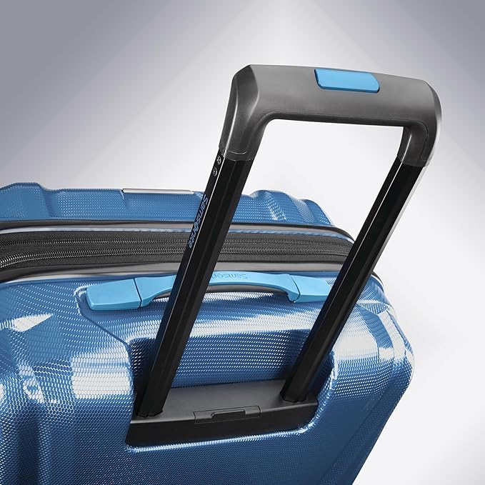 Samsonite SWERV DLX Spinner 4 Wheel 3-Piece Set Hard Side Travel Suitcase with Side Carry Handle, Telescopic Handle, and TSA Lock, Lagoon