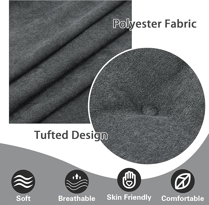 TANYOO Recliner Seat Cushion for Elderly - Patented Dual Design for Sagging Recliner Replacement & Easy Get Up, Booster Cushion Relieves Back Pain from Sofa, Couch, Chair 20x20x5 Inches Dark Grey