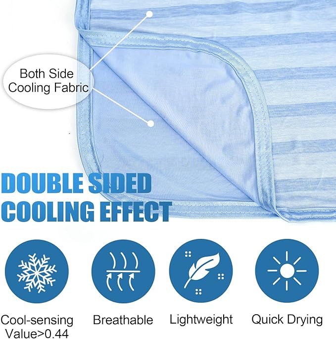 Ailemei Direct Cooling Blanket for Hot Sleepers, Double Sided Cold Effect, Queen Size Lightweight Breathable Summer Large Big Bed Blankets, Transfer Heat to Keep Body Cool Night Sweats, 90"x90"