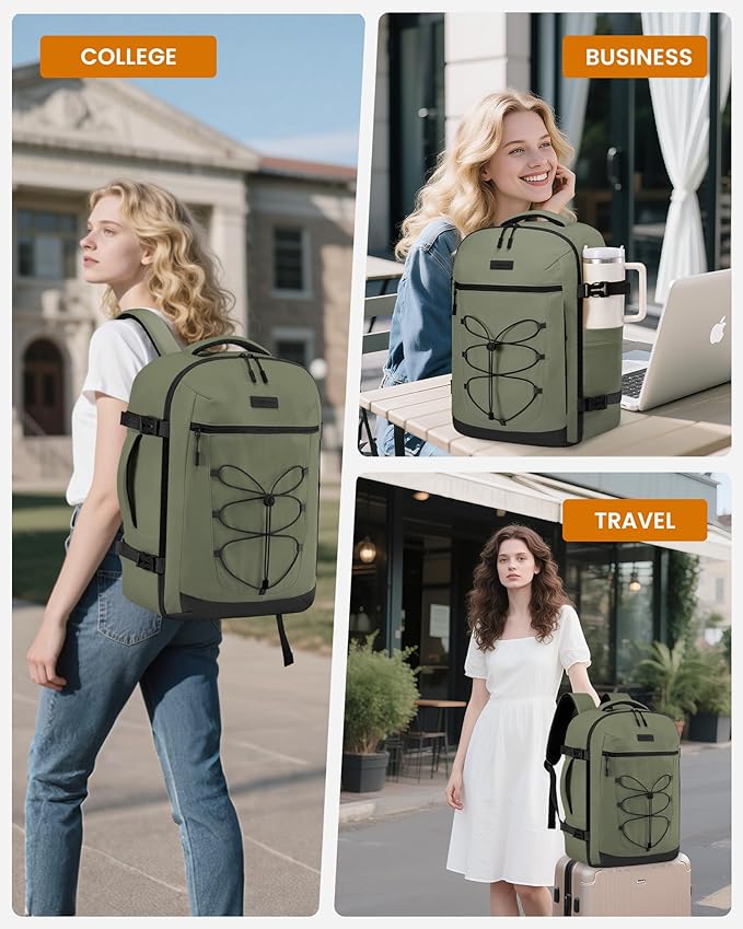 LOVEVOOK Travel Backpack,40L Carry On Backpack Large Fits 17.3" Laptop,TSA Personal Item Travel Bag with 3 Packing Cubes,Water Resistant Laptop Bag Travel Essentials for Weekender Business Hiking