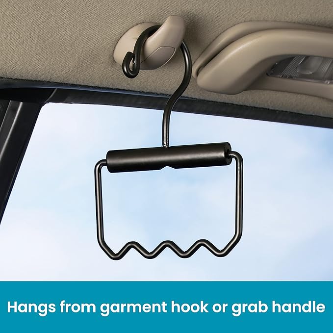 High Road Heavy Duty Car Clothes Hanger with Carry Handle and Hooks for Dry Cleaning, Moving and Road Trips