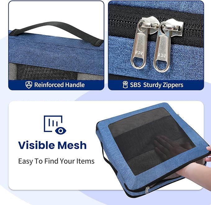 Compression Packing Cubes for Travel, Lightweight Vacation Travel Essentials, Travel Accessories for Suitcase Organizer Bags Set, Durable Luggage Organizer