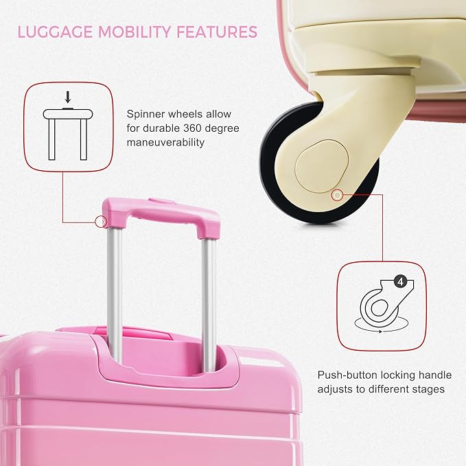 3 Piece ABS Hardshell Suitcase Sets – Lightweight, Tough & Scratch-Resistant