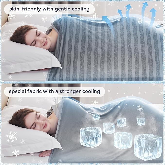 Guohaoi Cooling Blanket (90"x108"King Size) for Hot Sleepers,Absorbs Heat to Keep Body Cool for Night Sweats,100% Oeko-Tex Certified Cool Fiber,Breathable,Comfortable,All-Season.
