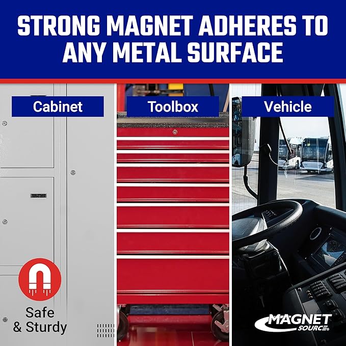 Master Magnetics Magnetic Cup Holder - Caddy for Bottles, Glasses, and Cans - Fits on Fridge, Lawnmower, Forklift, Cart, or Ladder - Heavy-Duty Magnet