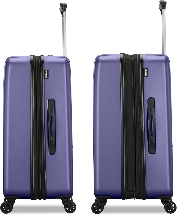 American Tourister Westridge Hardside Luggage Set with Spinner Wheels, Dusk Purple, Carry-On
