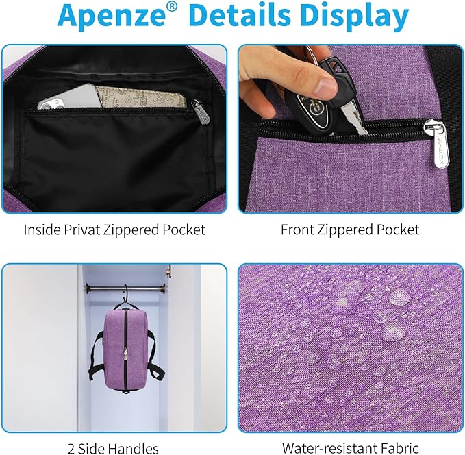 Small Gym Bag 14 inch lightweight Carry On Mini Duffel Bag for Travel Sport - Lavender Purple