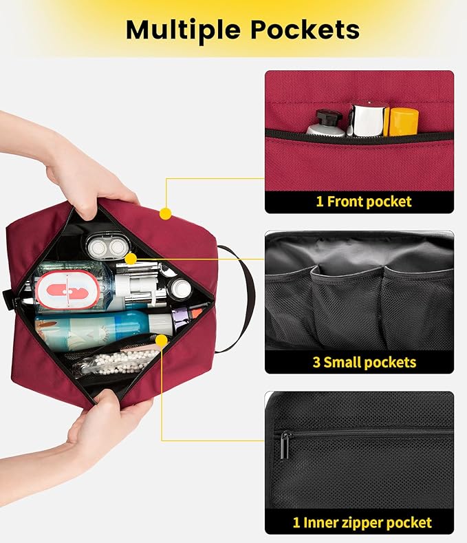 Vorspack Travel Toiletry Bag for Men - Hanging Toiletries Bag Water Resistant Travel Bag for Toiletries Accessories