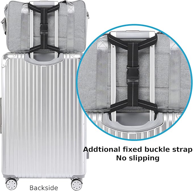 Travelkin Luggage Straps - Bungees for Suitcases, Add a Bag, Travel Bag Bungee Belt for Luggage Carry On (Black 2 Pack)
